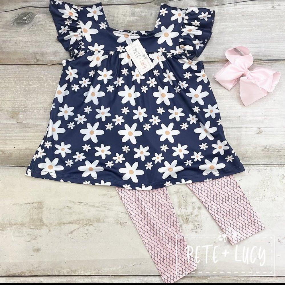 Darling Daisy Short Sleeve Pant Set